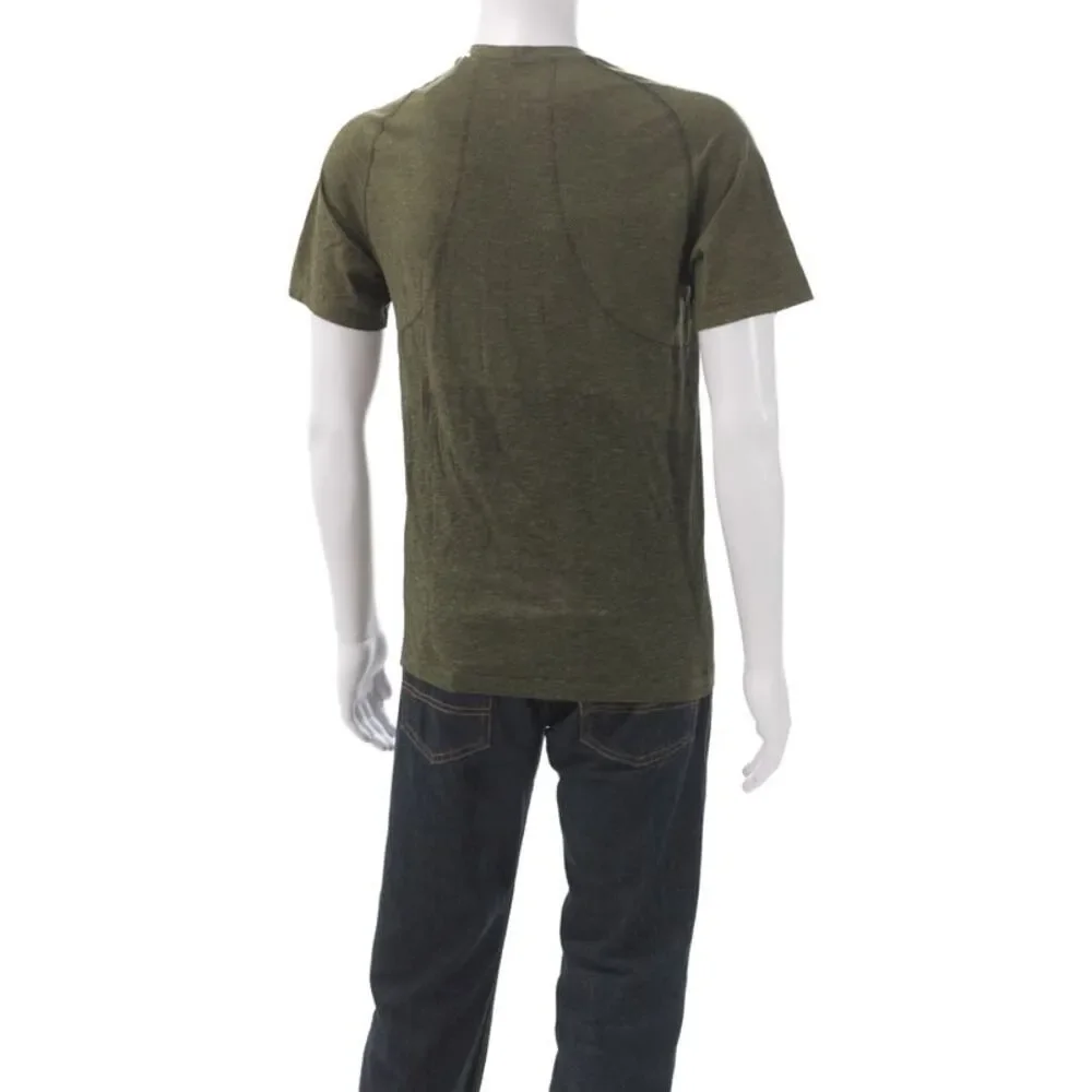 Lululemon Mens Green Basic T-Shirt Polyester Crew Neck Short Sleeve Size M